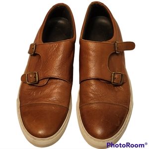 Paul Fredrick Men's Size 9M Made in Italy Soft Leather Loafers with Buckles